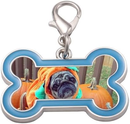 40 Pcs Sublimation Blank Dog Tags Bone Shaped DIY Heat Transfer Print Dog ID Tags Bone Shaped Pet Name Tags Dog Collar Tags with Dogs and Cats for Pet Supplies