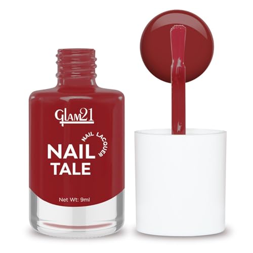 Image of Glam21 Nail Tale Nail Polish | Glossy Gel Finish | Rich Pigmentation | Chip Free | Quick Drying Formula | Long Lasting Nail Polish for Women | 9ml | Shade-38