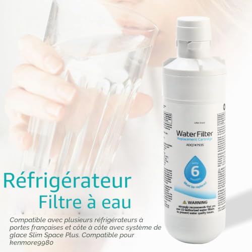 QOTSTEOS LT1000P Filtre à eau de rechange pour frigo, compatible avec frigo Kenmore9980 – vue 4