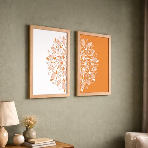 Image of NoWorries Engineered Wood Wall Arts For Living Room,Bedroom - Frames For Wall Decoration (13X19Inches) (Tropical Art) Set Of 2 Big Frames For Wall Decor (Art-7)