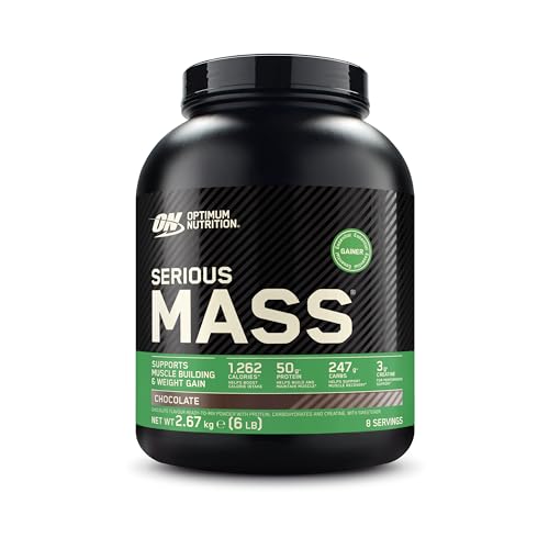 Optimum Nutrition Serious Mass 2025 Weight Gainer Pulver, Geschmack Schokolade, 2.66kg, 8 Portionen Optimum Nutrition Serious Mass 2025 Weight Gainer Pulver, Geschmack Schokolade, 2.66kg, 8 Portionen