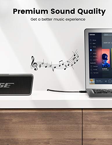 Ugreen 3.5Mm To 2Rca Cable Nylon Braided Audio Auxiliary Adapter Stereo Y Splitter Cord For Smartphone Speakers Tablet Hdtv Mp3 Player 10Ft #TOP2