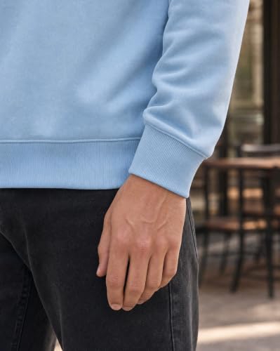 Image of Nobero Sweatshirts for Man Stylish | 280 GSM Rich Cotton Fleece Solid Regular Fit Full Sleeve Sweatshirt for Men | Stylish Casual Wear Winter Crew Neck Sweatshirt for Men