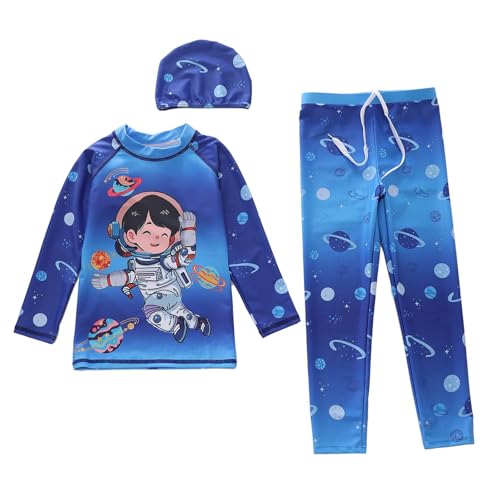 Maillot de bain garçon protection solaire maximale avec manches longues et chapeau