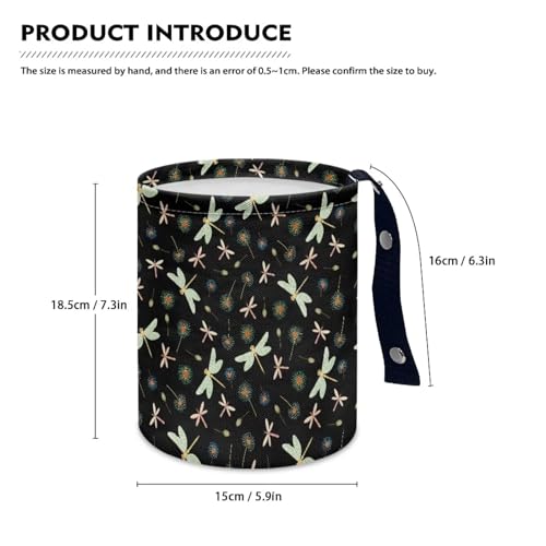Image of Dragonfly Collapsible Portable Car Garbage Bin Multipurpose for Front Seat, Back Seat, Floor, Headrest Rubbish Bin Universal Fit for SUV, Trucks