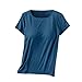 Women Pajamas Tops With Chest Pad, Summer Short Sleeve T-Shirt Built In Bra Soft Comfy Lounge Crew Neck Top Tank Running For