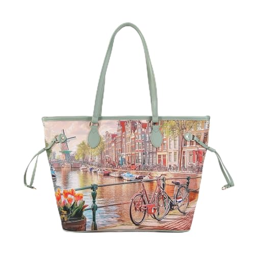 Sac femme YNOT grand format imprimé moulin Amsterdam YES-319S6