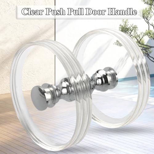 Ensemble de quincaillerie de porte transparente push-pull en acrylique durable - 8