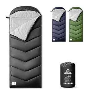 Sleeping Bags for Adults Cold Weather,Portable, Waterproof,Lightweight Sleeping Bag for Tall Girls Boys with Compression Sack for Warm Camping, Hiking, Outdoor & Indoor