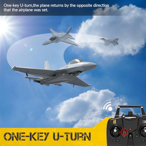 Image of volantexrc 4CH RC Plane 2.4GHz Jet F-16 Fighting Falcon RC Airplane Fighter Ready to Fly with Xpilot Stabilizer System, One Key Aerobatic Perfect for Adults (Gray)