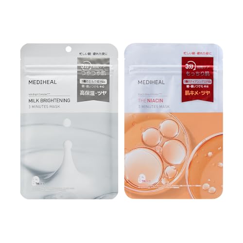MEDIHEAL OFFICIAL(���f�B�q�[��) THE 3�~�j�b�c�}�X�N�Z�b�g(�~���N7��+�i�C�A�V��7��) THE 3 Minutes Mask SET(Milk 7p+Niacin 7p)
