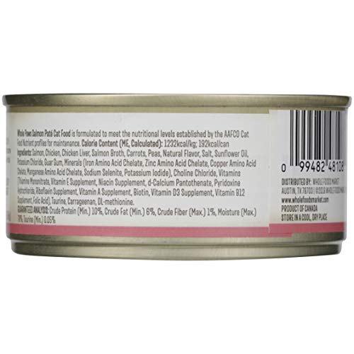 Image of Whole Paws, Grain-Free Wet Cat Food, Salmon Pate Loaf Recipe, 5.5 Ounce
