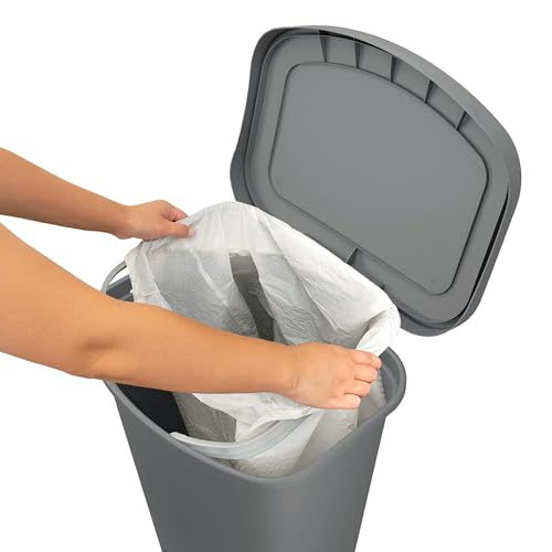 Caneca de basura rectangular Glad 13 galones gris pack 4 miniatura 6