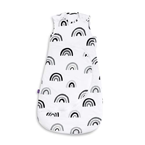 Snuz Pouch Gigoteuse pour bébé, 2.5 Tog - Design Arc-en-ciel Mono - Coton doux 100% avec fermeture éclair pour faciliter le changement de couche - 0-6M