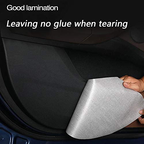 Car Door Anti Kick Pad Stickers For Honda Accord 2018+ 10Th Protector Carbon Fibre Leather (Black) #TOP4