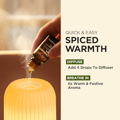 Image of 100% Pure Cinnamon Bark Essential Oil - 0.34 Fl Oz - Cinnamon Oil for Hair, Skin, Diffuser, Aromatherapy & DIY Candle Making Scent
