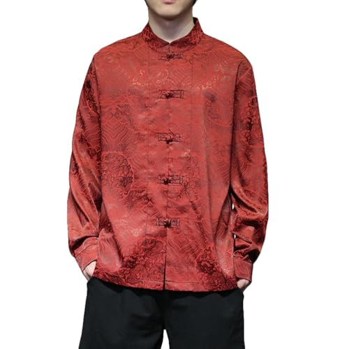 Chemise col montant homme style chinois look chic et décontracté été
