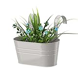 🌼 Größe Pflanzentöpfe: 10,6 inch; Durchmesser des blumentopf: 9 inch; Blumentopf höhe: 4,8 inch; Griffhöhe: 5,3 inch; Griffbreite: 2,64 inch. Die hängender blumentopf kann die bedürfnisse von innenarchitekten erfüllen.
