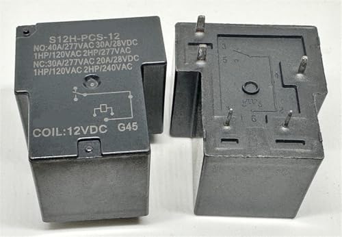 Relé S12H-PCS-12 de 5 pines y 12V 40A T90-1C-5P