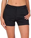 Three Sixty Six Womens Golf Shorts 4 ½ Inch Inseam - Quick Dry Active Shorts with Pockets, Athletic and Breathable Jet Black