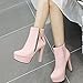Luckycat Zapatillas Moda Botines Plataforma Sexy Stiletto Mujer Hebilla Dorado Tacón de...