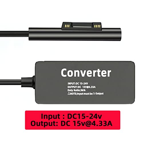 Adaptador DC 5.5x2.1mm a Surface Pro cable convertidor de carga de 65W y 15V 6