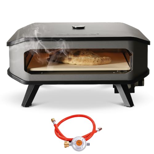 Cozze® 17" Gas-Pizzaofen mit Thermometer, Pizzastein, Regler und Schlauch 8,0 kW 50 mbar