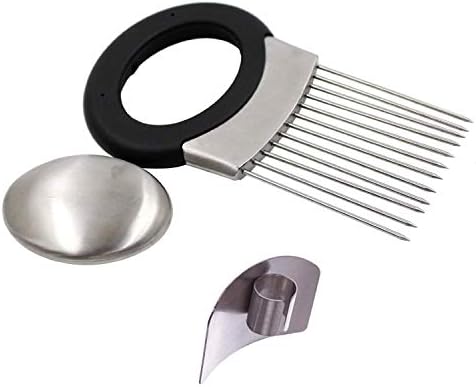 XYTAHDM Zwiebelschneider Aus Edelstahl - Mit Schutzhülle Für Sicheres Schneiden