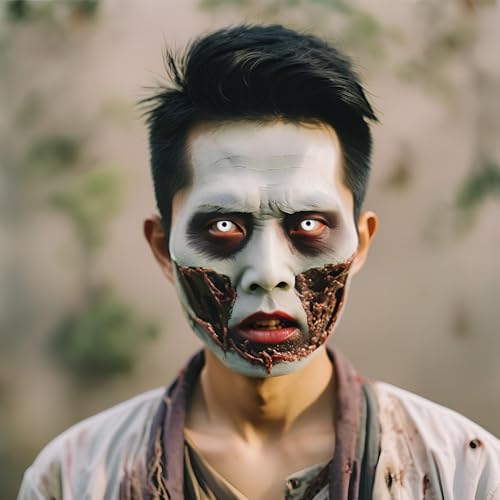 Zoelibat Eyecatcher – White Zombie – Farbige Wochen-Kontaktlinsen in durchgängigem Weiß – Kontaktlinsen Halloween weiß ohne Stärke