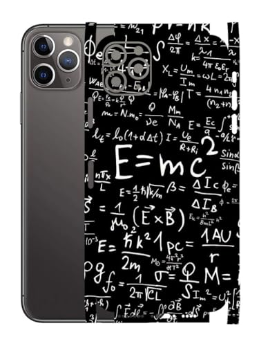 Image of AtOdds - Full Body Back Screen Guard Protector Film - Lamination Wrap Skin Sticker for iPhone 11 Pro Max | Scratchproof Matte Finish (Design - E=mc2)