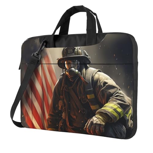 Bolsa maletín para laptop Patriotic Firefighter unisex miniatura 1