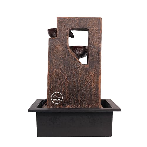 Image of Water Fountain for Home Tabletop Indoor Water Fountain for Living Room Waterfall Fountain Indoor Home Decor Table Top Fountain Waterfall Showpiece Indoor Fountain (Coca-Cola)