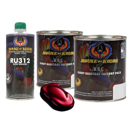 House of Kolor House Of Kolor C2C-KBC01 Brandywine Kandy Basecoat 2 Quart Kit + Slow Reducer