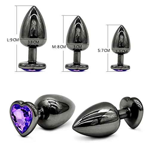 Conjunto de 3 peças Aço inoxidável Metal Iniciante Plug Kit Coach Kit - Plug para Masculino e Femini