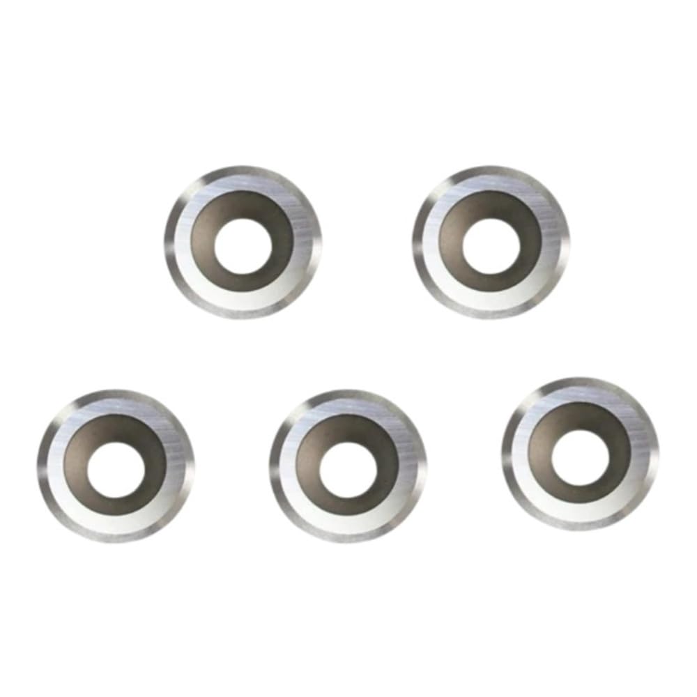 5pcs Round Carbide Inserts Negative Rack Angle Cutter 12 * 2.5mm, Woodturning Tools Indexable Replacement Blade