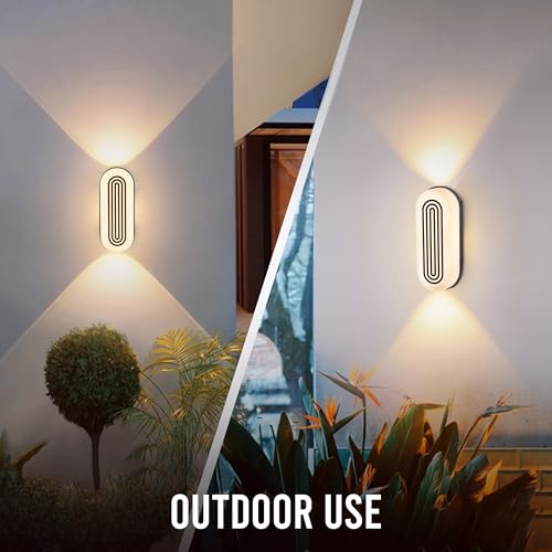 Image of Gesto 7W Waterproof Led Wall Light for Home Decoration - Up Down 2-Way LED Wall Lamp | IP65 Outdoor Fancy Wall Lights for Balcony,Gate,Elevation,Garden,Patio | Decorative Wall Mount Light -Pack of 1