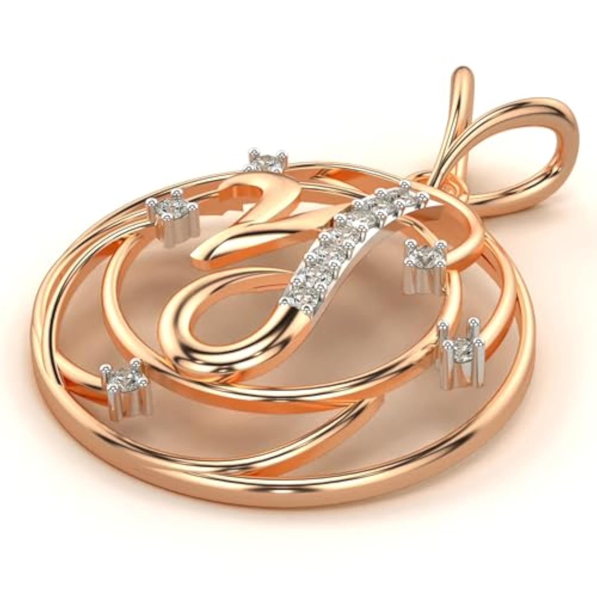 Women's Sterling Silver & Lab Grown Diamond Pendant, Elegant