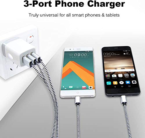 Usb Charging Plug, Wall Charger Adapter, Sicodo 3Pack Universal Travel 3.1A 3Muti Port Fast Charging Block Compatible With Iphone 14 13 12 Se2020 11 Xs Pro,Samsung Galaxy S23 S22 S21 S20 Ultra, Google #TOP6