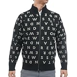 [セントアンドリュース] メンズ ニットブルゾン (14Gロゴジャガード) / ゴルフ / 042-5272053 010_ブラック