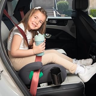 KikkaBoo Rialzo Auto per Bambini ISOFIX i-POP, i-Size, 125-150 cm, Seggiolino Auto 22-36 kg, Alzatina Auto Gruppo 3, da 7 a 12 Anni, Grigio
