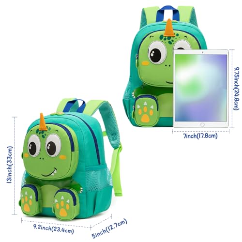 Toddler Backpack for Boys and Girls, Dinosaur Preschool Kindergarten Backpack boy, Waterproof School BookBag for kids Age 2-54