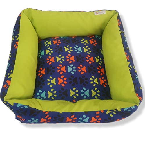 Cama Caminha Pet Média Lavável C/Zíper 60 x 50 cm M Cachorro/Gato (Patinhas Azul)