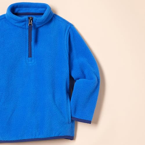 Image of Amazon Essentials Boys and Toddlers' Midweight Polar Fleece Quarter-Zip Pullover Jacket, Long Sleeve