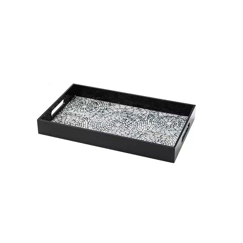 Bandeja para servir, mesa de centro europea, bandeja de té con forma de concha, bandeja para frutas, bandeja para guardar joyas y artículos para el cuidado de la piel, bandejas para comer en el regazo