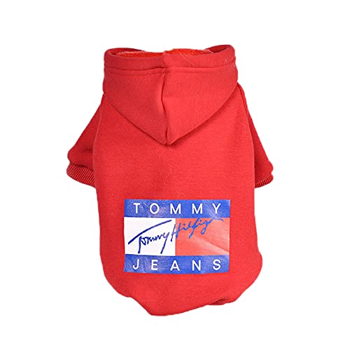 DroolingDog Hunde-Kapuzenpullover Mit Hahnentrittmuster – Größe L, 100% Polarfleece, Für Hunde 4–6 Kg