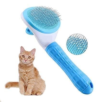Aezta Self-Cleaning Slicker Brush, Pet Grooming Shedding Brush for Dogs and Cats—Cat Comb for Grooming, Deshedding, Bathing & Massaging