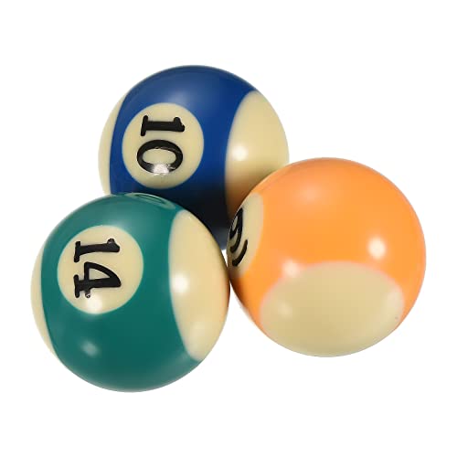 PATIKIL 1-1/2 Inch Billiard Balls Set, Mini Size Billiard Balls Set Pool Balls Complete 16 Balls for 6 Feet Pool Table, Multicolored - Image 4