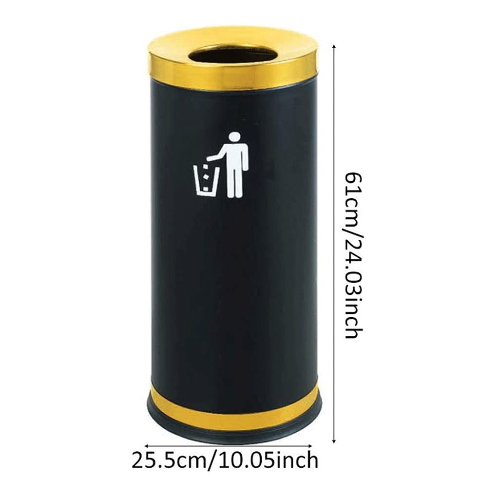 Cubo de Basura al Aire Libre Papelera de basura al aire libre Acero inoxidable Papelera de basura de interior Bin comercial de basura comercial Papelera de almacenamiento de residuos cilíndricos Conte