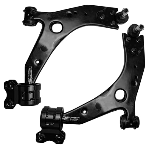 Image of Detroit Axle - 8pc Front End Suspension Kit for 2007 2008 2009 Mazda 3 [Turbo], 2 Lower Control Arms w /Ball Joints, 4 Inner & Outer Tie Rods, 2 Sway Bar Links Replacement