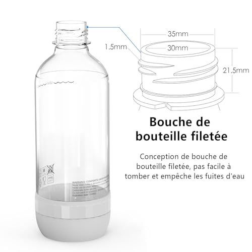 Bouteille de soda en plastique PET réutilisable de qualité alimentaire 1L